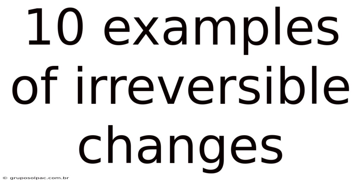 10 Examples Of Irreversible Changes