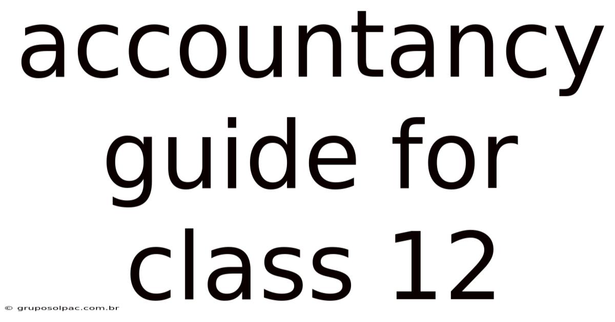 Accountancy Guide For Class 12