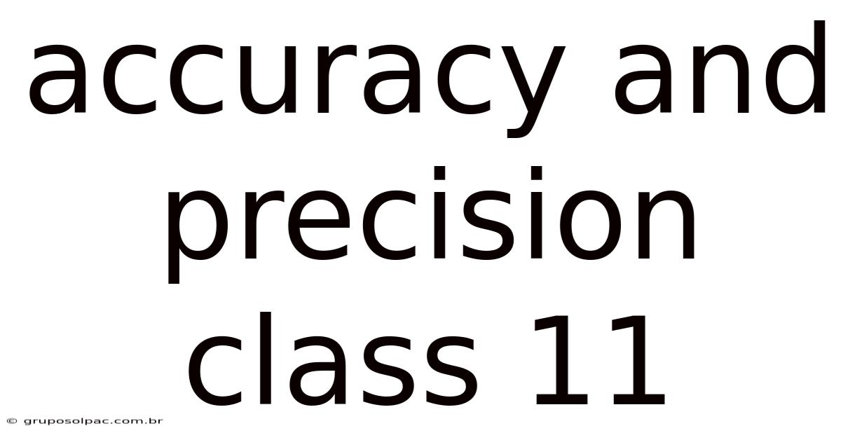 Accuracy And Precision Class 11