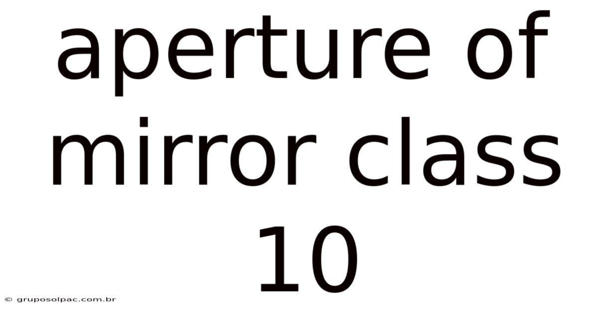 Aperture Of Mirror Class 10