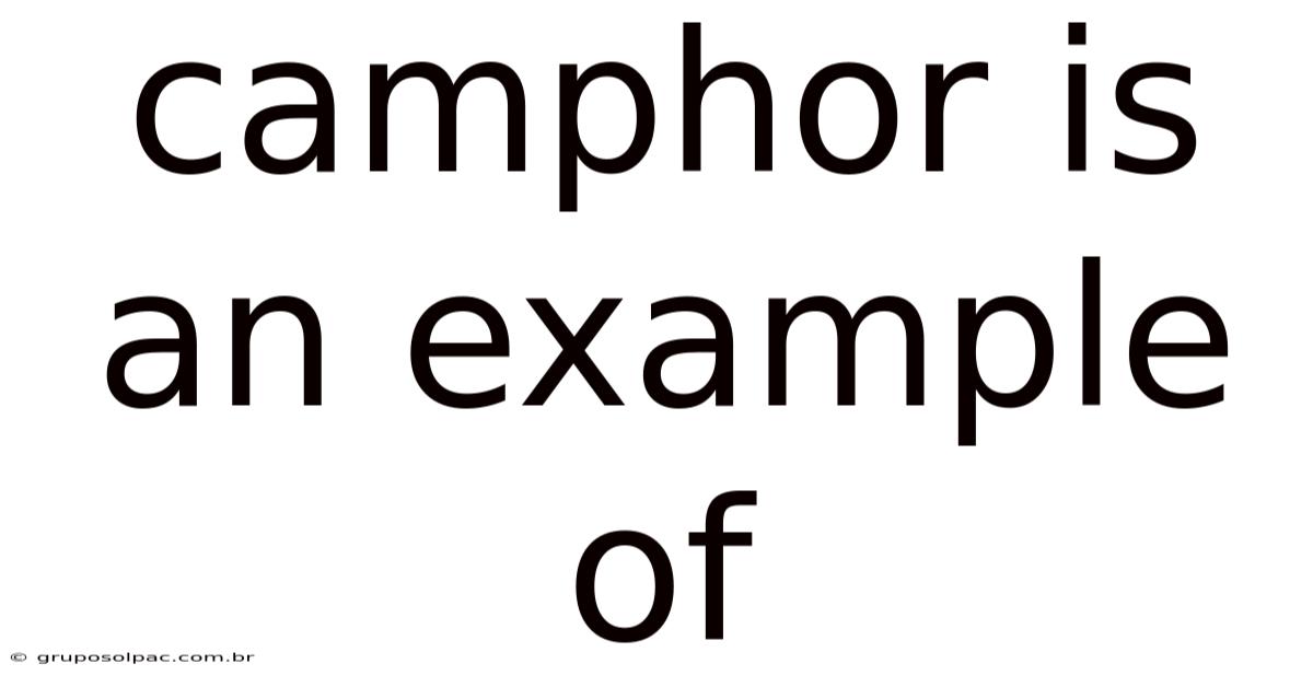 Camphor Is An Example Of