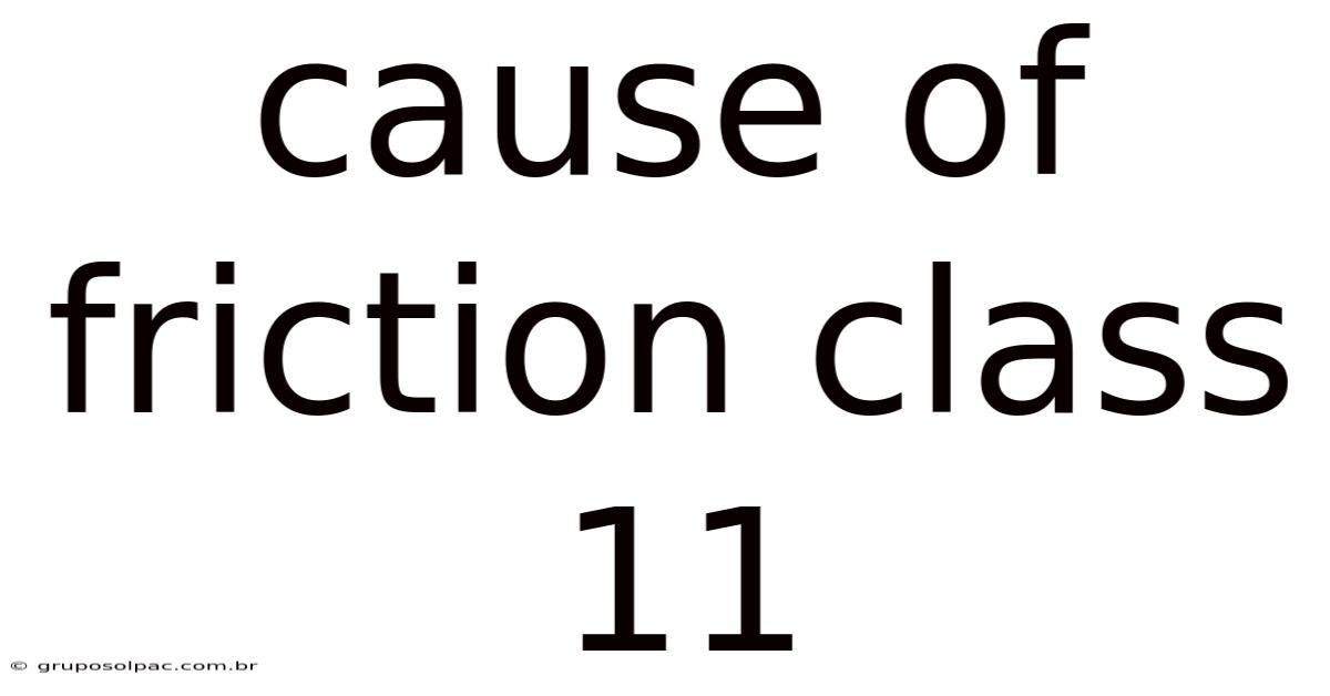 Cause Of Friction Class 11