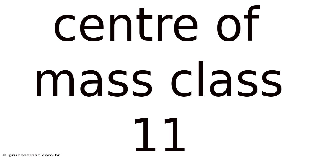 Centre Of Mass Class 11