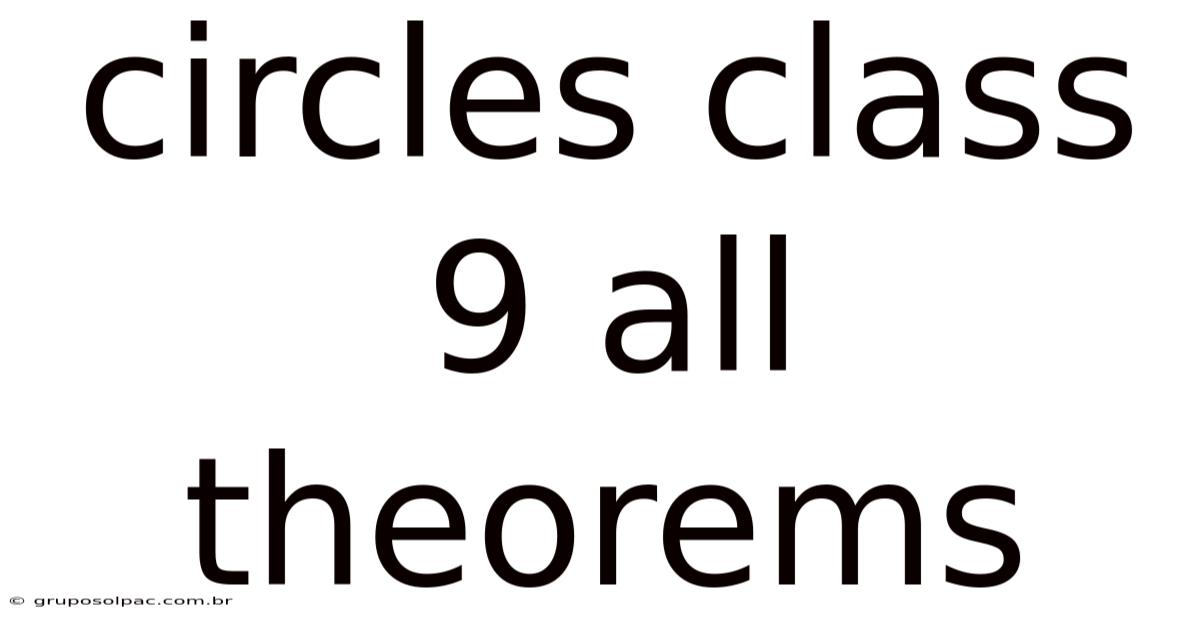 Circles Class 9 All Theorems