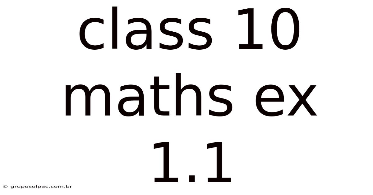 Class 10 Maths Ex 1.1