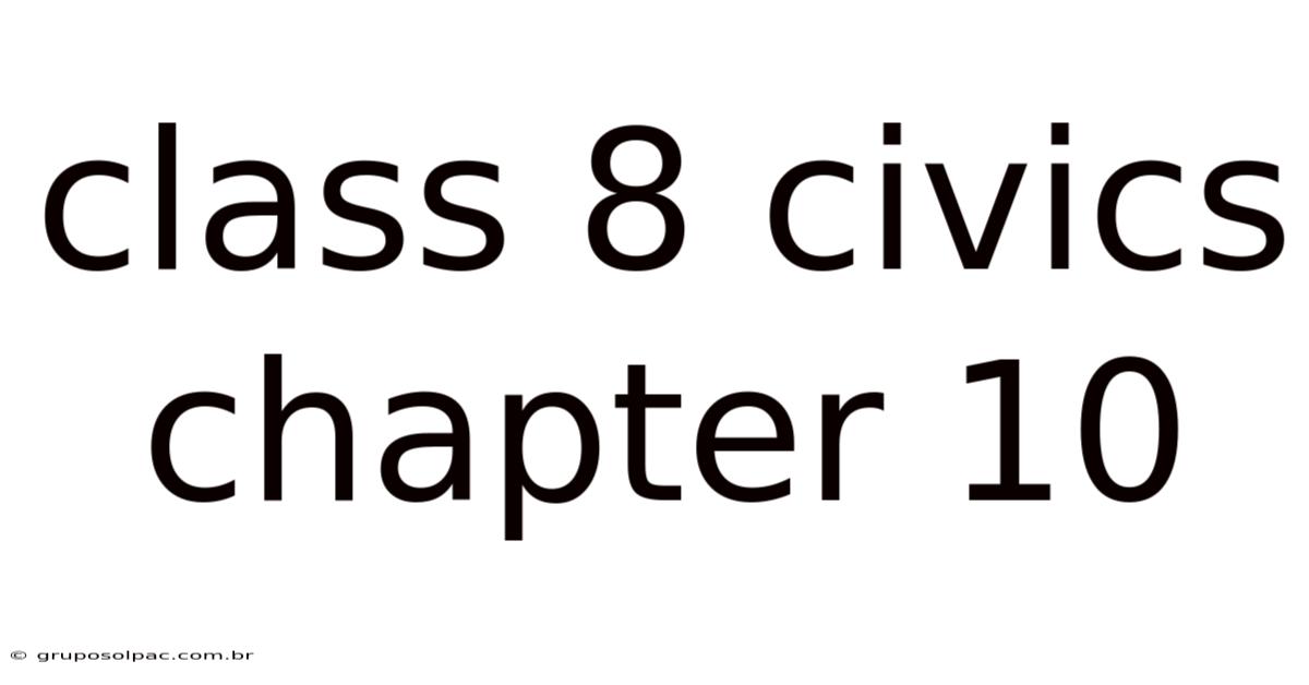 Class 8 Civics Chapter 10