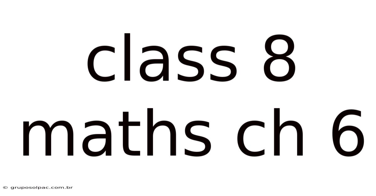 Class 8 Maths Ch 6