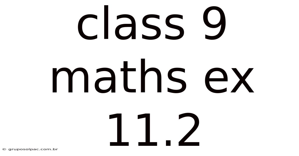 Class 9 Maths Ex 11.2