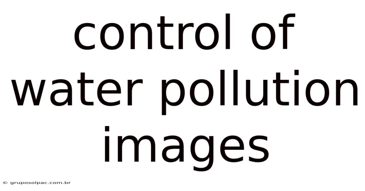 Control Of Water Pollution Images