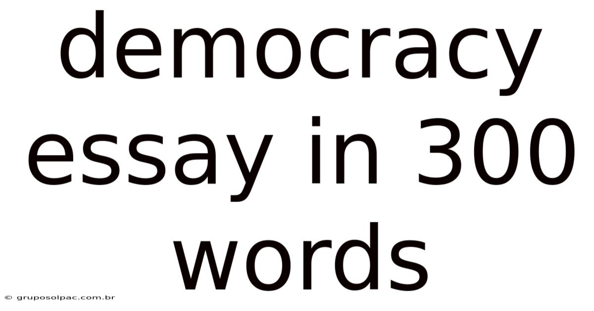 Democracy Essay In 300 Words