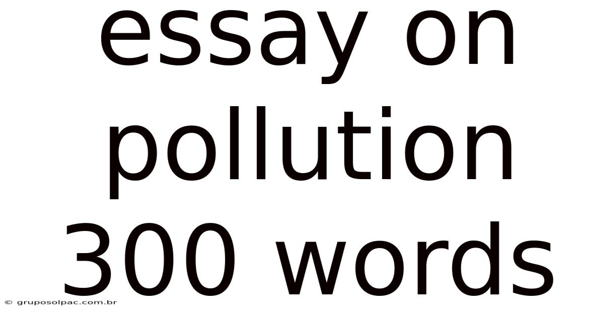 Essay On Pollution 300 Words