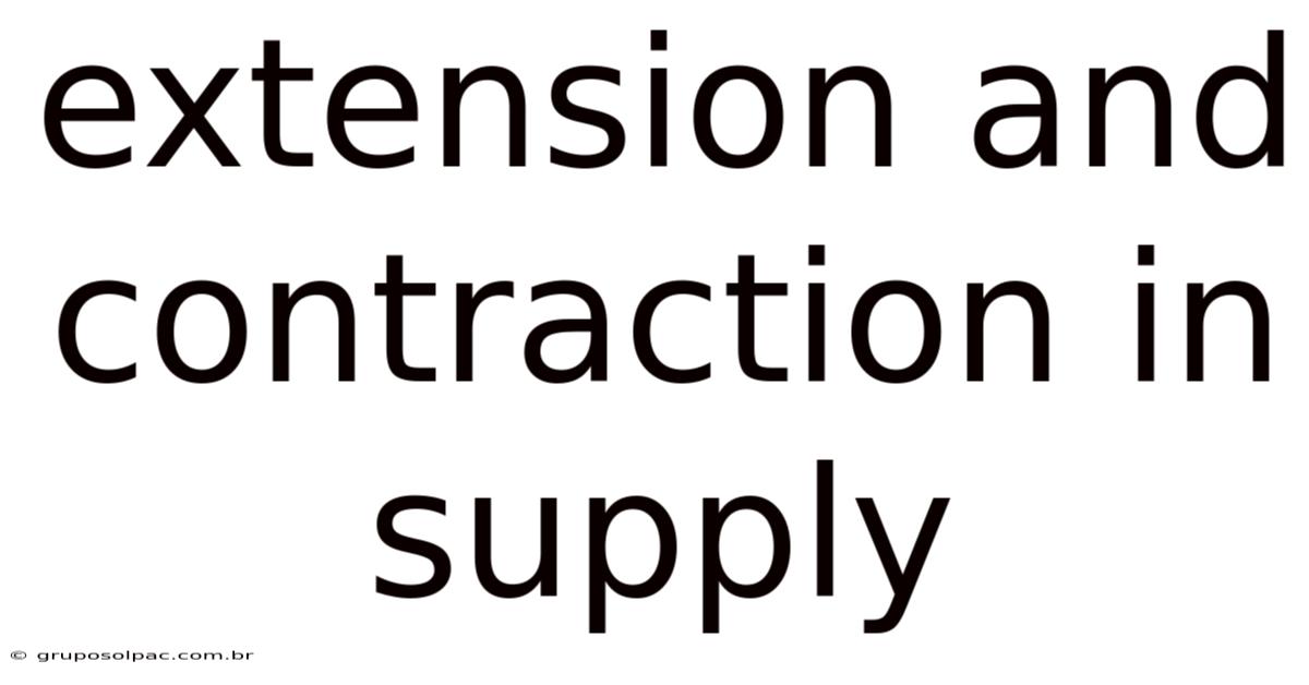 Extension And Contraction In Supply