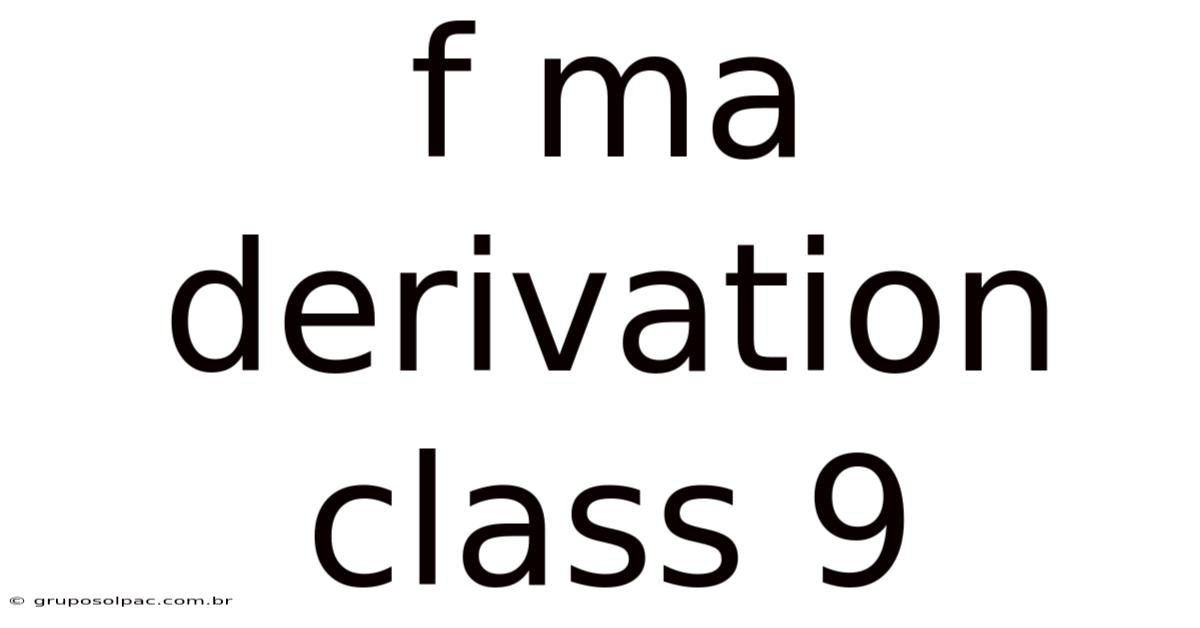 F Ma Derivation Class 9