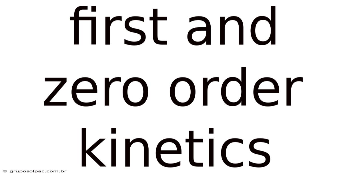 First And Zero Order Kinetics