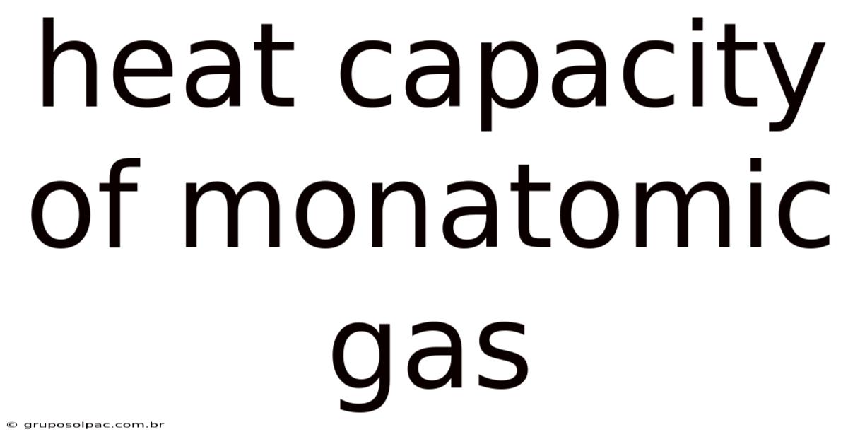 Heat Capacity Of Monatomic Gas