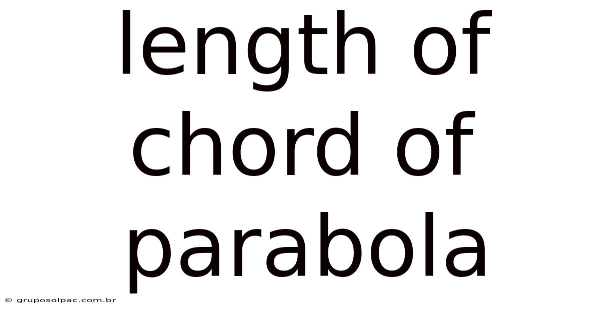 Length Of Chord Of Parabola