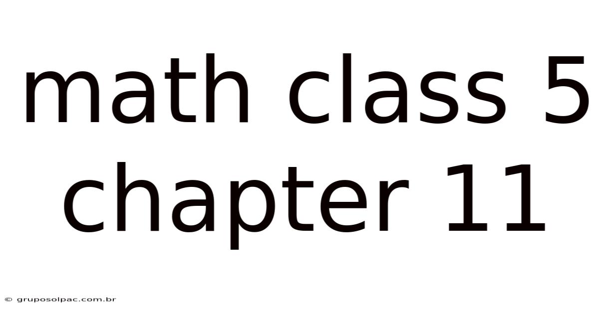 Math Class 5 Chapter 11