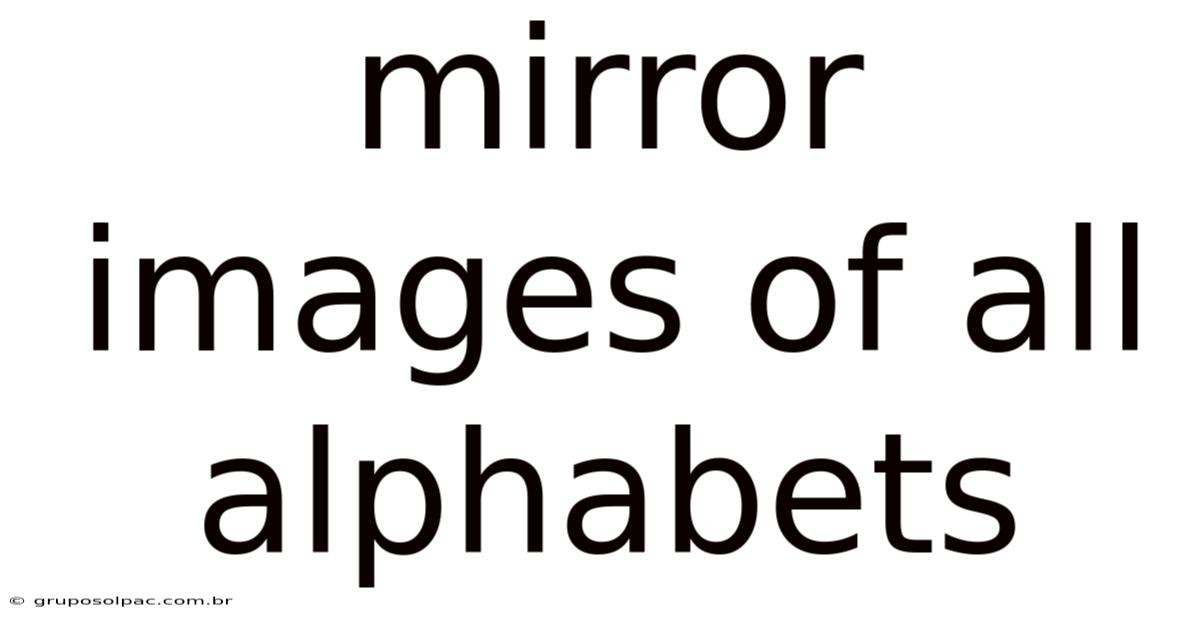 Mirror Images Of All Alphabets