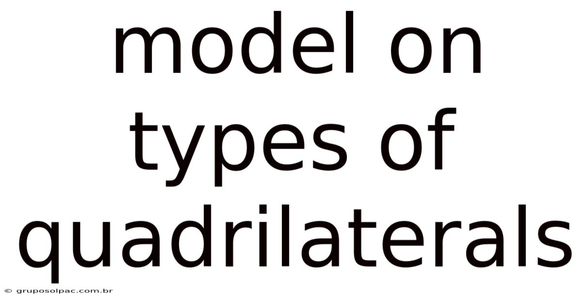 Model On Types Of Quadrilaterals