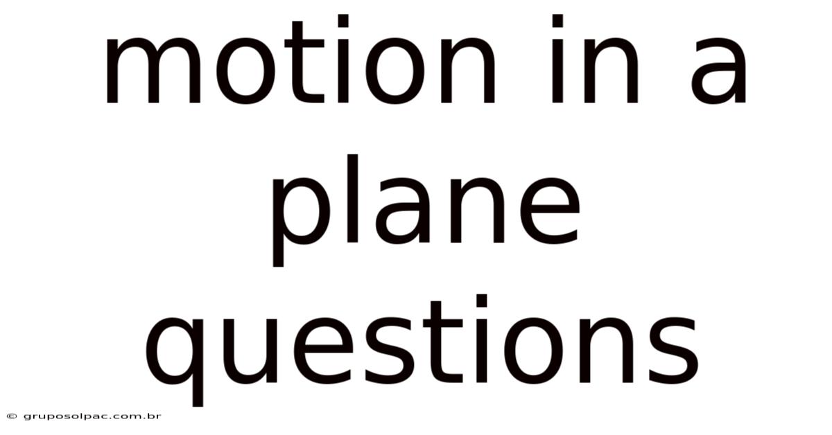 Motion In A Plane Questions