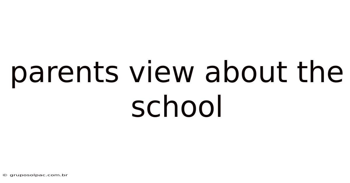 Parents View About The School