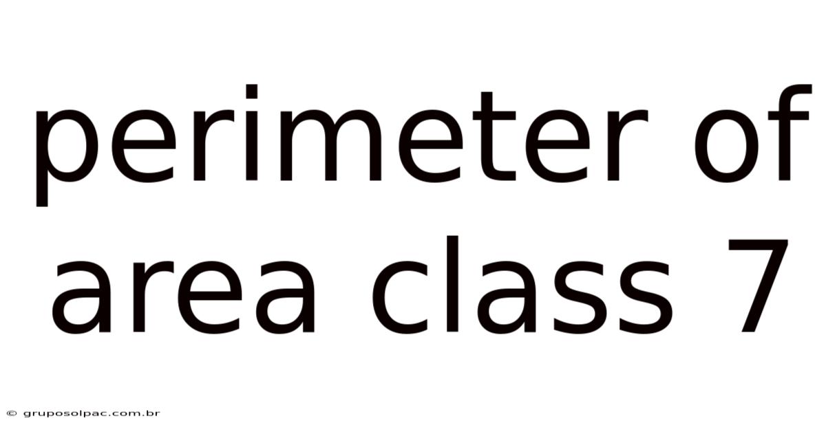 Perimeter Of Area Class 7