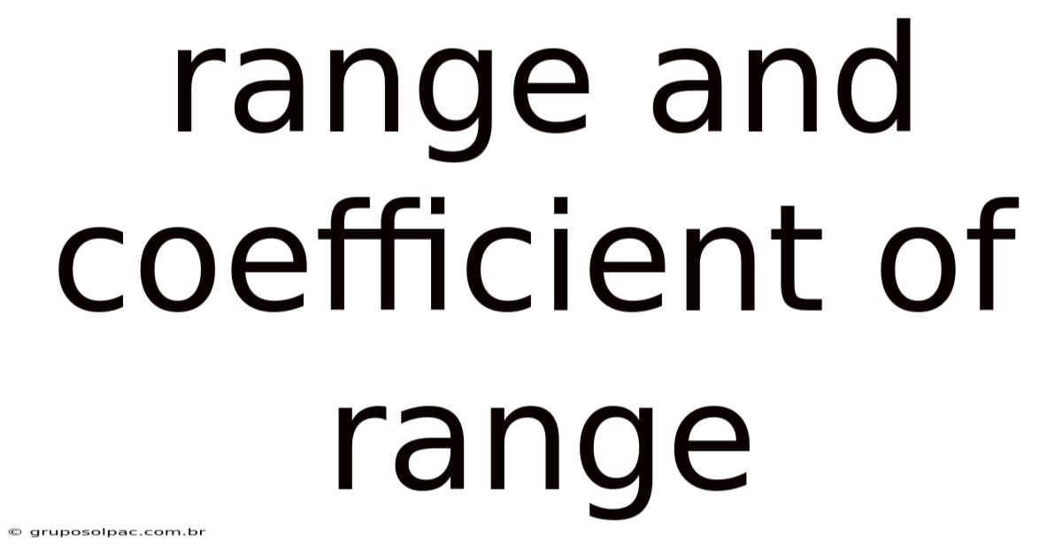 Range And Coefficient Of Range