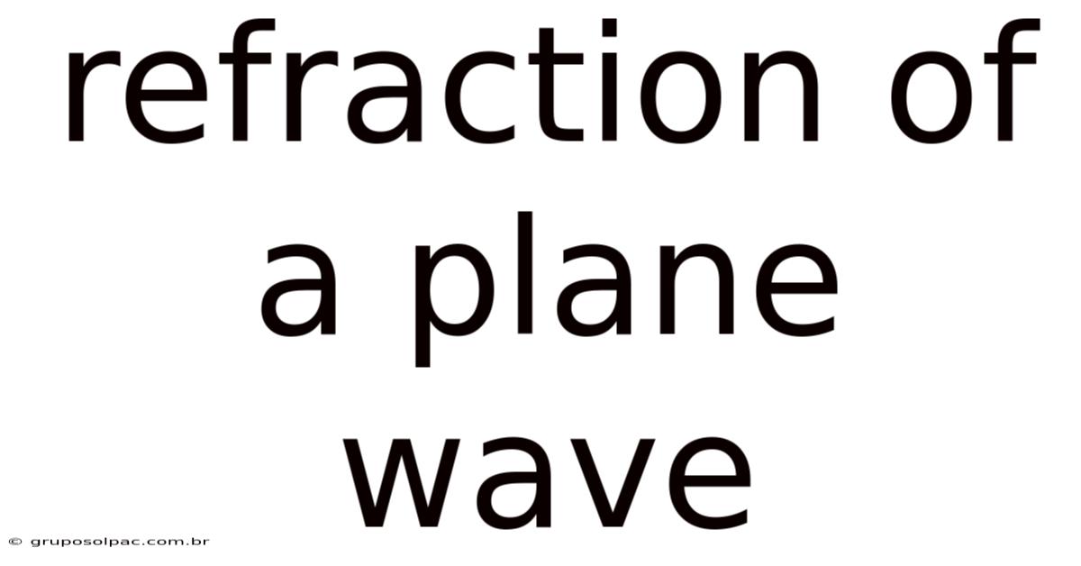 Refraction Of A Plane Wave