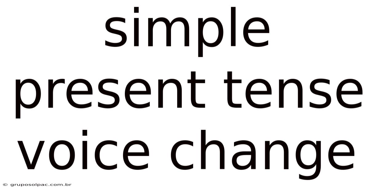 Simple Present Tense Voice Change