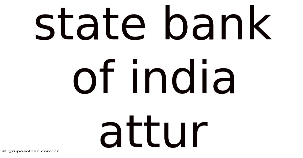 State Bank Of India Attur