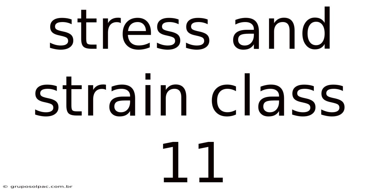 Stress And Strain Class 11