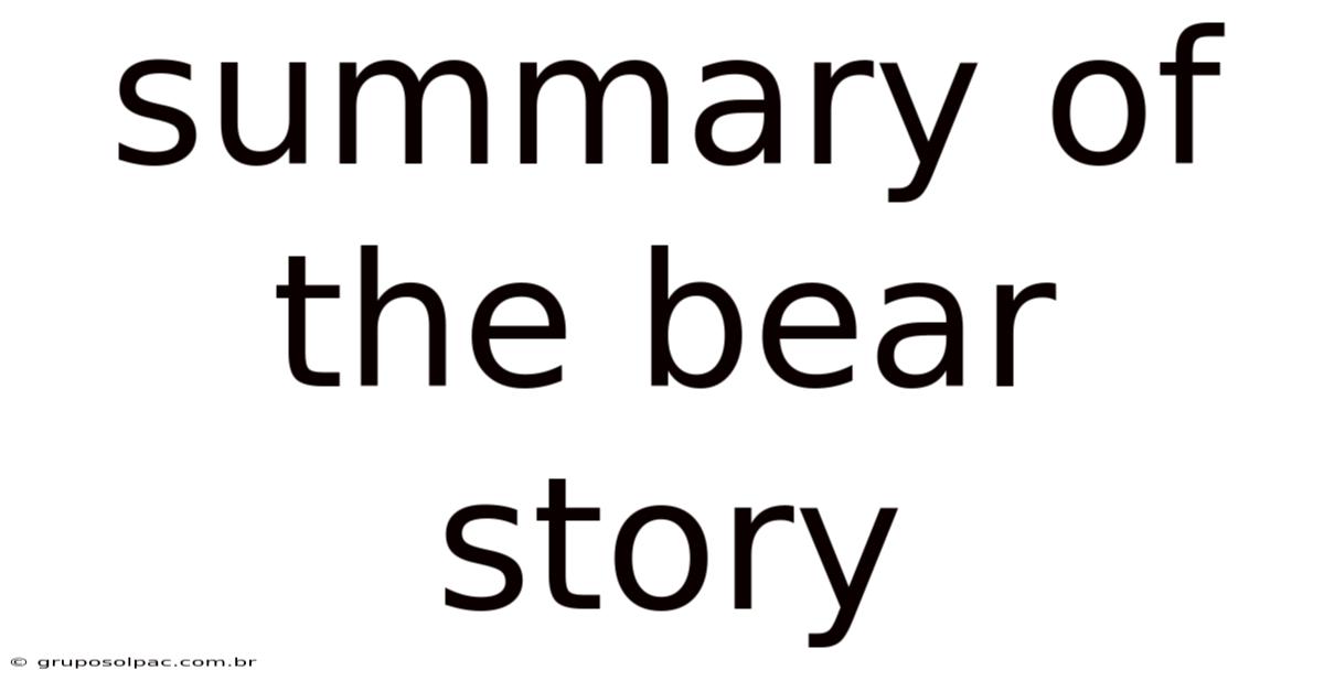Summary Of The Bear Story