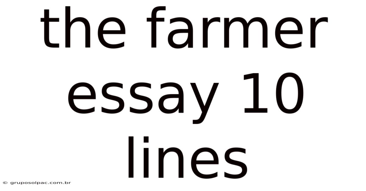 The Farmer Essay 10 Lines