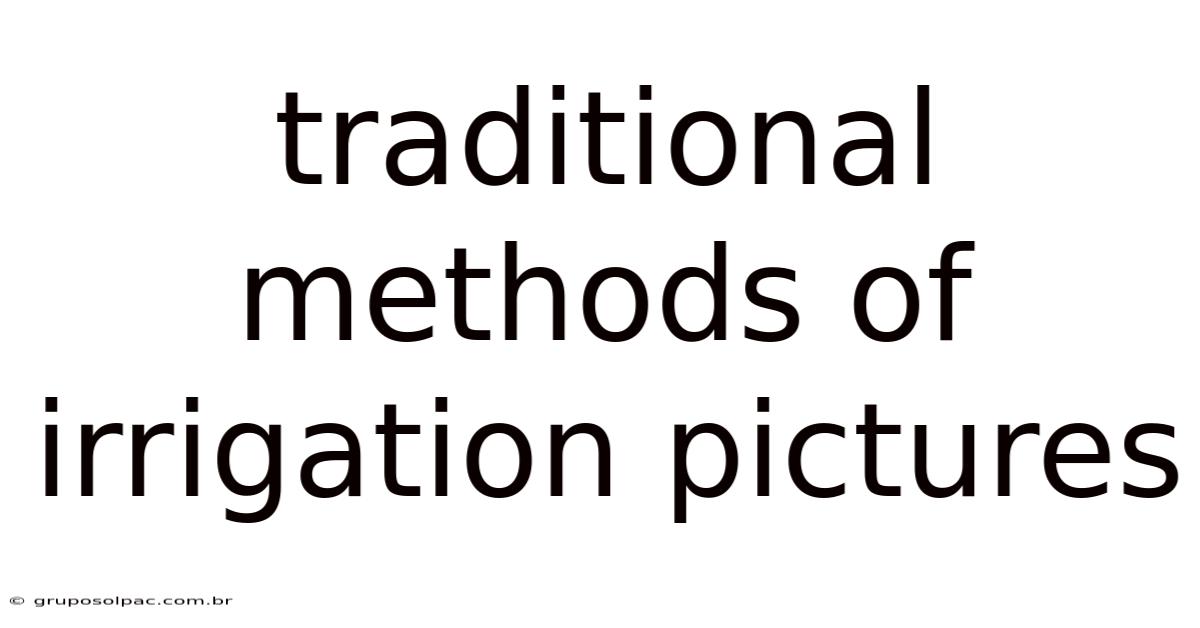 Traditional Methods Of Irrigation Pictures