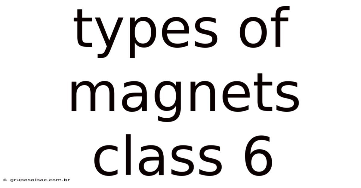 Types Of Magnets Class 6
