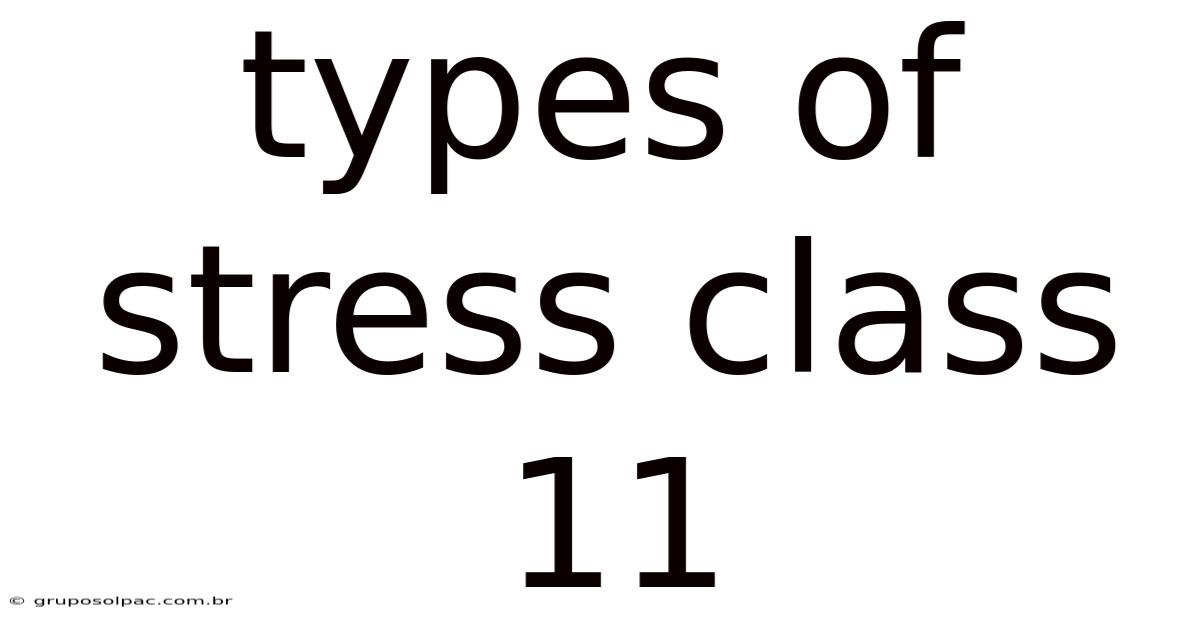 Types Of Stress Class 11