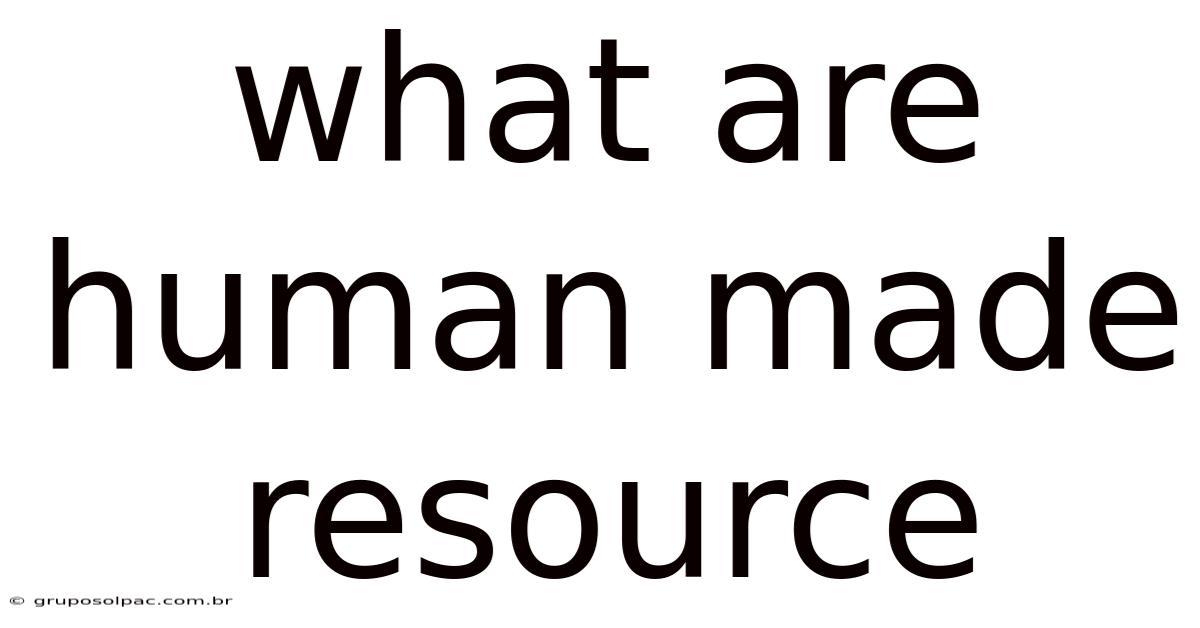 What Are Human Made Resource
