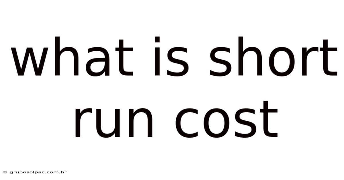 What Is Short Run Cost